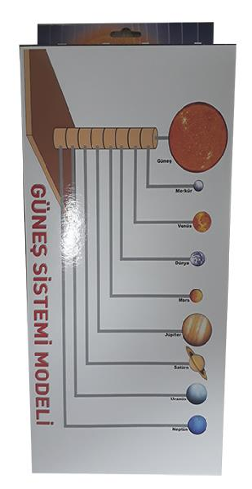 Güneş Sistemi Modeli Büyük Boy 9 Parça Gezegenler Dönen Mekanizmalı STEM Okul Proje Kiti Fen Deney Seti