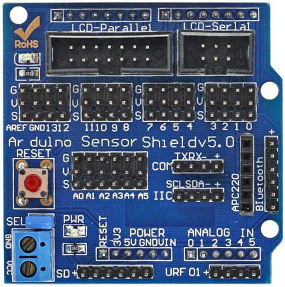 Arduino Sensör Shield V5.0 - Sensör ve Servo Motor Genişletme Kartı
